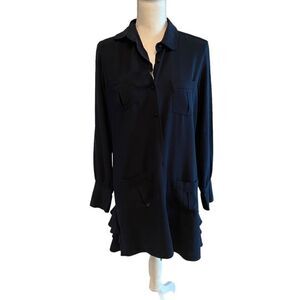 Harvey Faircloth Long Sleeve Ruffled Dress Size 8